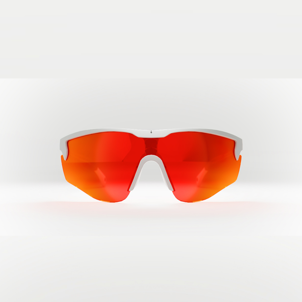 Kappa | White | Red Mirror Lenses