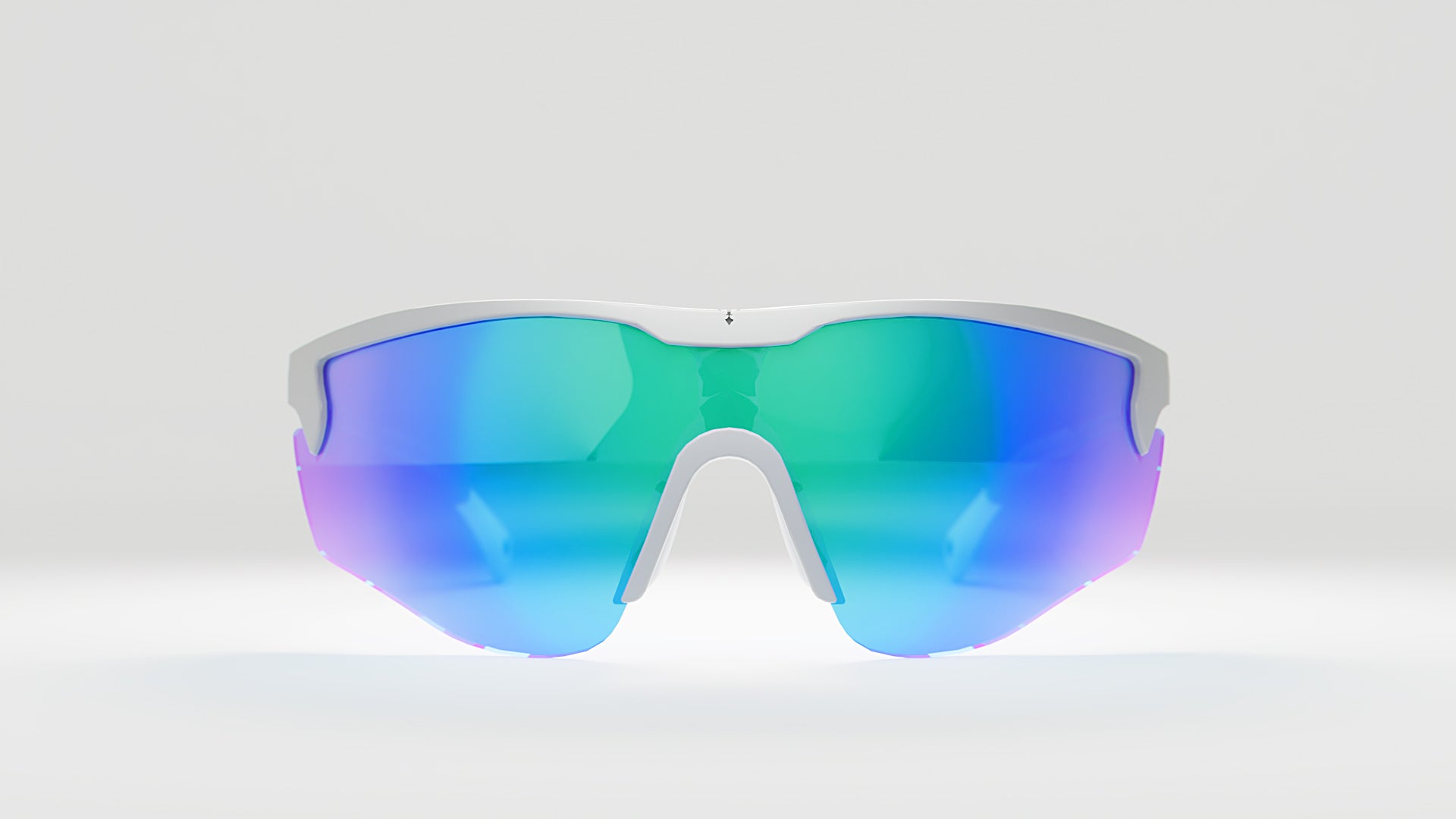 KE0185 White with Blue Mirror Lenses