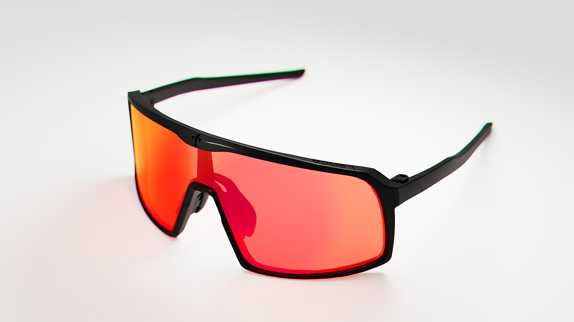 KE1797 Black with Red Mirror Lenses