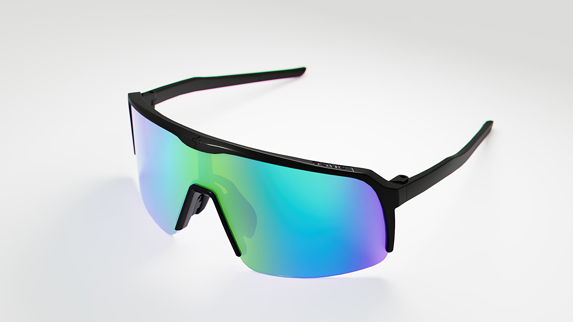 KE1798 Black with Blue Mirror Lenses