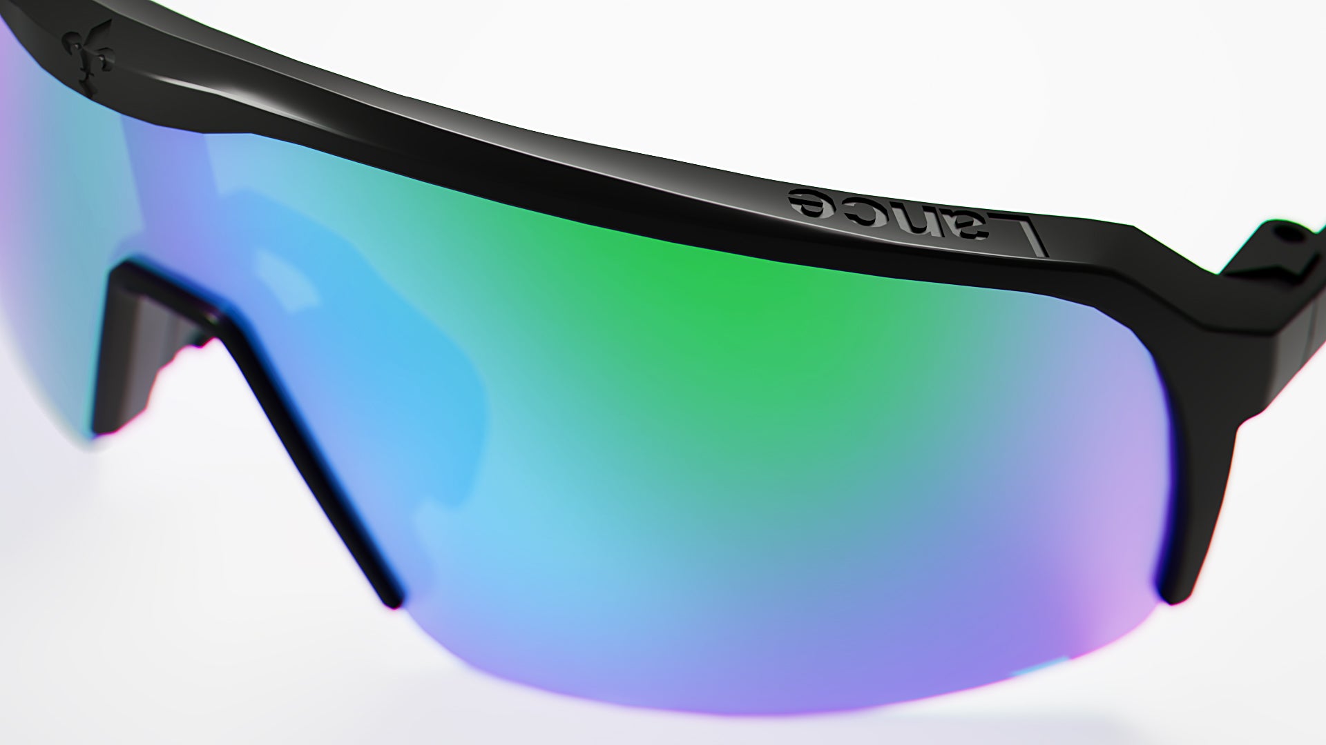 KE1798 Black with Blue Mirror Lenses