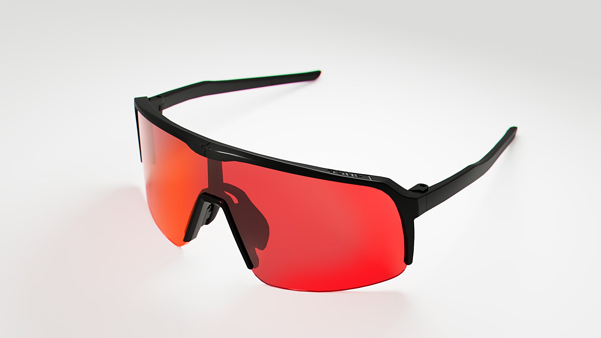 KE1798 Black with Red Mirror Lenses