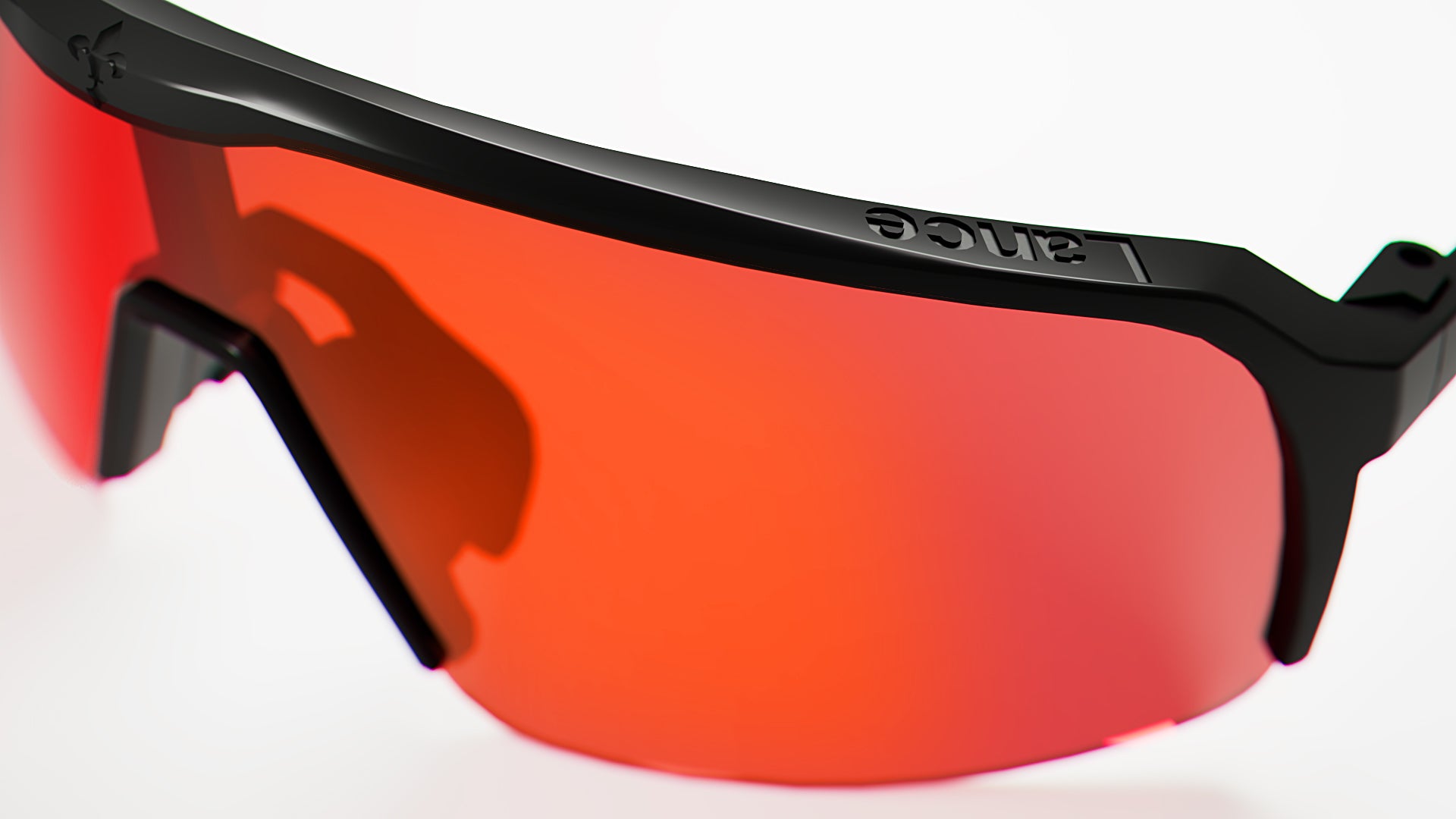 KE1798 Black with Red Mirror Lenses