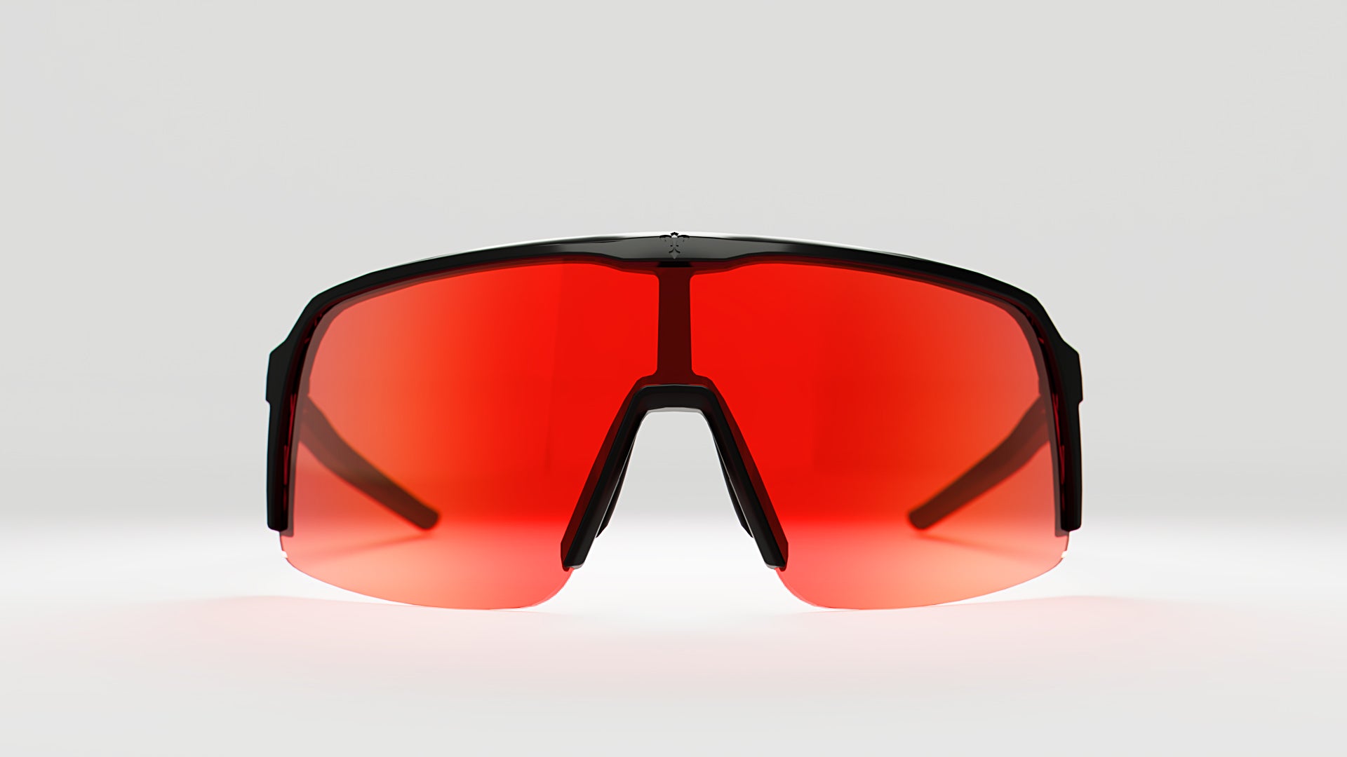 KE1798 Black with Red Mirror Lenses