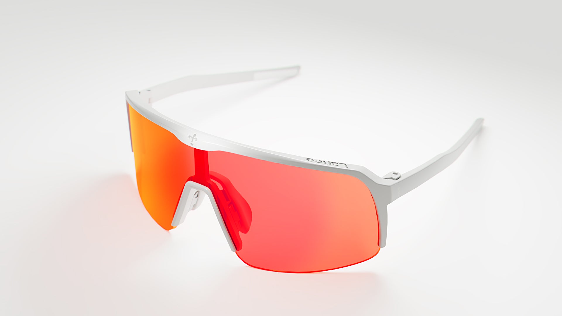 KE1798 White with Red Mirror Lenses